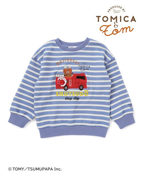 SLAP SLIP / スラップ スリップ スウェット | 【トミカとトム×SLAPSLIPコラボアイテム】はたらくくるま遊べる消防車ホイールローダーボーダートレーナー(80~120cm) | 詳細4