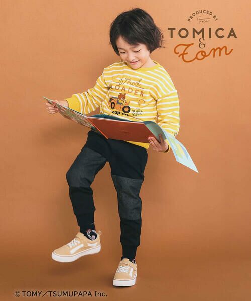 SLAP SLIP / スラップ スリップ スウェット | 【トミカとトム×SLAPSLIPコラボアイテム】はたらくくるま遊べる消防車ホイールローダーボーダートレーナー(80~120cm) | 詳細15