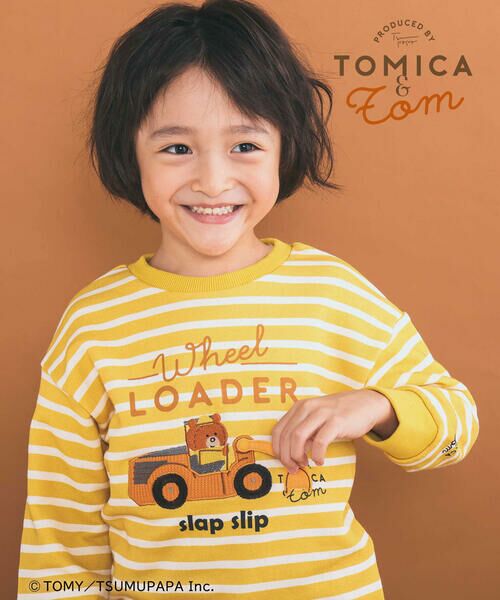 SLAP SLIP / スラップ スリップ スウェット | 【トミカとトム×SLAPSLIPコラボアイテム】はたらくくるま遊べる消防車ホイールローダーボーダートレーナー(80~120cm) | 詳細16