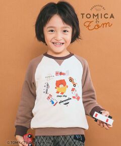 SLAP SLIP / スラップ スリップ スウェット | 【トミカとトム×SLAPSLIPコラボアイテム】はたらくくるまトムプリントラグラントレーナー(80~120cm)