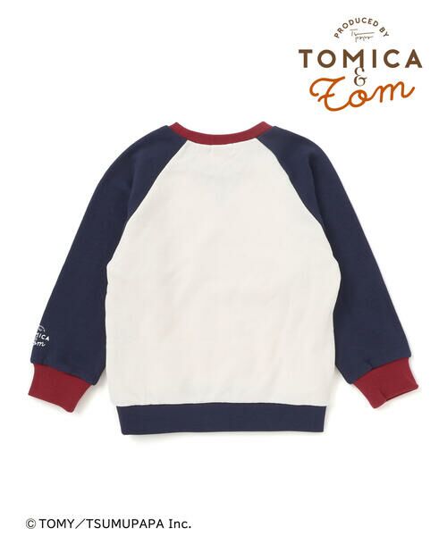 SLAP SLIP / スラップ スリップ スウェット | 【トミカとトム×SLAPSLIPコラボアイテム】はたらくくるまトムプリントラグラントレーナー(80~120cm) | 詳細2