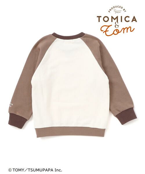 SLAP SLIP / スラップ スリップ スウェット | 【トミカとトム×SLAPSLIPコラボアイテム】はたらくくるまトムプリントラグラントレーナー(80~120cm) | 詳細13