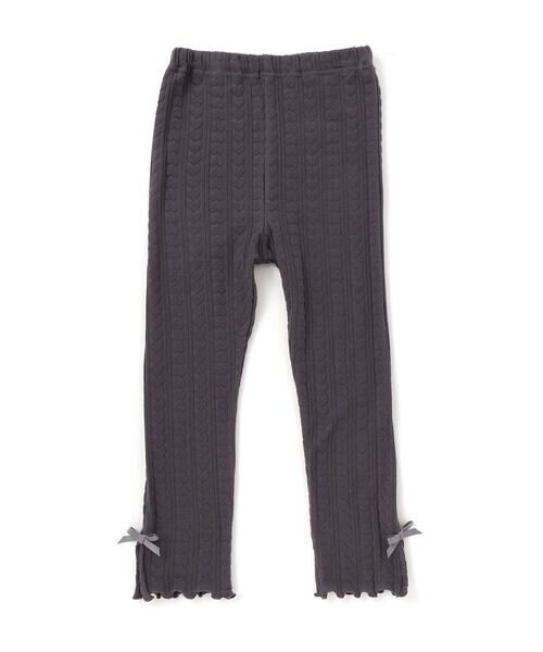 SLAP SLIP / スラップ スリップ レギンス・スパッツ | 【お揃い】裾リボンハート柄レギンス(80~130cm) | 詳細3