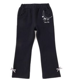 SLAP SLIP / スラップ スリップ チノ・ワークパンツ | キラキラモチーフ刺しゅうフリル腰ポケットフレアパンツ(80~130cm)