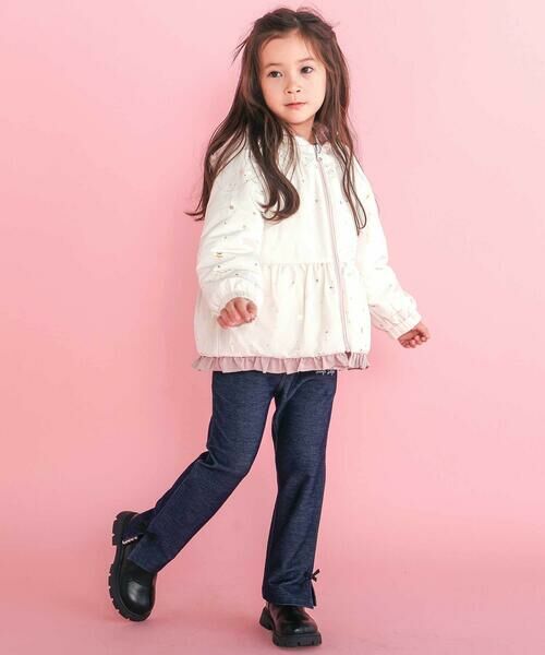 SLAP SLIP / スラップ スリップ チノ・ワークパンツ | キラキラモチーフ刺しゅうフリル腰ポケットフレアパンツ(80~130cm) | 詳細15