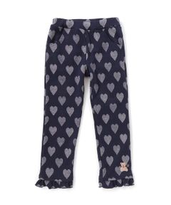 SLAP SLIP / スラップ スリップ チノ・ワークパンツ | 裾フリルお尻ポケットハートがいっぱい総柄パンツ(80~120cm)