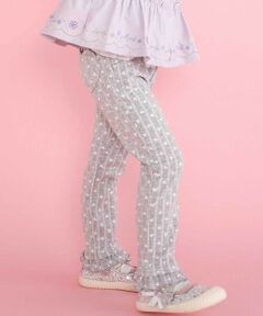 SLAP SLIP / スラップ スリップ チノ・ワークパンツ | 裾フリルお尻ポケットハートがいっぱい総柄パンツ(80~120cm)