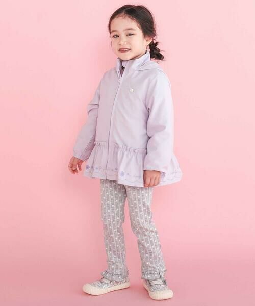 SLAP SLIP / スラップ スリップ チノ・ワークパンツ | 裾フリルお尻ポケットハートがいっぱい総柄パンツ(80~120cm) | 詳細15