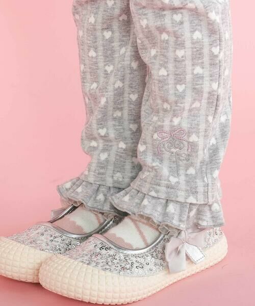 SLAP SLIP / スラップ スリップ チノ・ワークパンツ | 裾フリルお尻ポケットハートがいっぱい総柄パンツ(80~120cm) | 詳細16