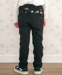 SLAP SLIP / スラップ スリップ チノ・ワークパンツ | 恐竜はたらくくるまおしり刺しゅうテーパードパンツ(80~120cm)