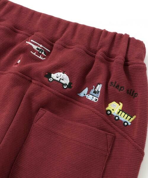 SLAP SLIP / スラップ スリップ チノ・ワークパンツ | 恐竜はたらくくるまおしり刺しゅうテーパードパンツ(80~120cm) | 詳細3