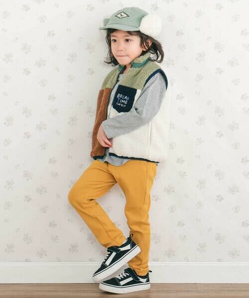 SLAP SLIP / スラップ スリップ チノ・ワークパンツ | 恐竜はたらくくるまおしり刺しゅうテーパードパンツ(80~120cm) | 詳細9