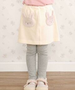 SLAP SLIP / スラップ スリップ ミニ・ひざ丈スカート | アニマルネコウサギパッチ刺しゅうポケットコーデュロイスカッツ(80~120cm)