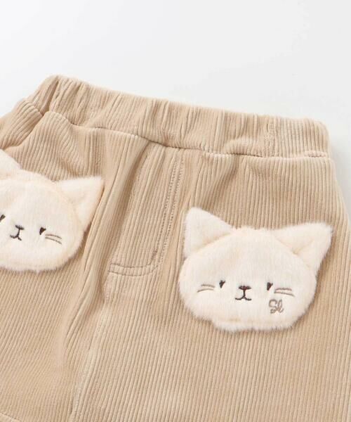 SLAP SLIP / スラップ スリップ ミニ・ひざ丈スカート | アニマルネコウサギパッチ刺しゅうポケットコーデュロイスカッツ(80~120cm) | 詳細9