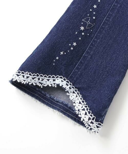 SLAP SLIP / スラップ スリップ チノ・ワークパンツ | キラキラプリント裾レースデニムツイルパンツ(90~130cm) | 詳細11