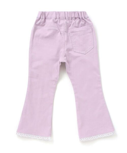 SLAP SLIP / スラップ スリップ チノ・ワークパンツ | キラキラプリント裾レースデニムツイルパンツ(90~130cm) | 詳細18