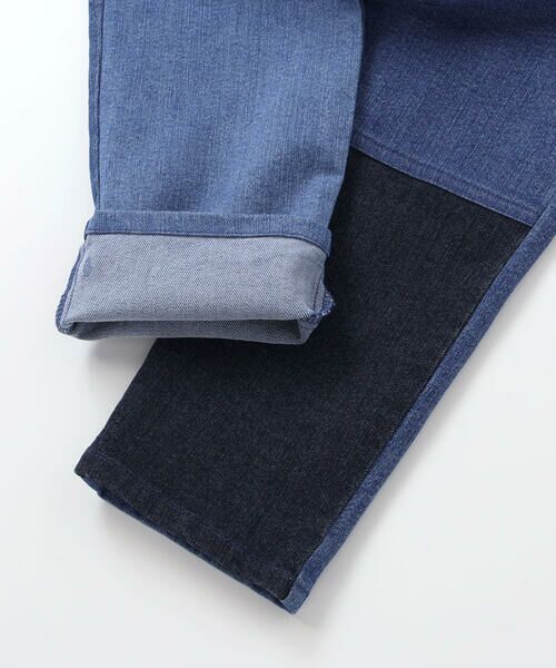 SLAP SLIP / スラップ スリップ チノ・ワークパンツ | はたらくくるまポケット刺しゅうデニムコーデュロイ切り替えパンツ(80~130cm) | 詳細10