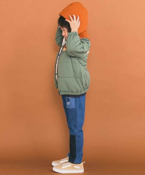 SLAP SLIP / スラップ スリップ チノ・ワークパンツ | はたらくくるまポケット刺しゅうデニムコーデュロイ切り替えパンツ(80~130cm) | 詳細2