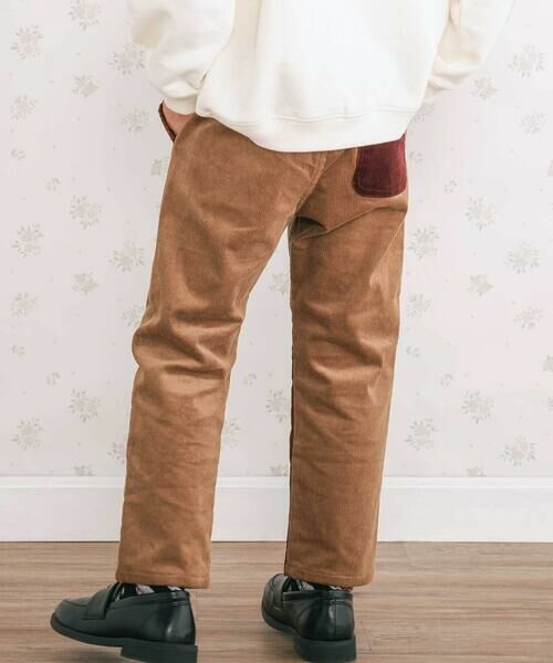 SLAP SLIP / スラップ スリップ チノ・ワークパンツ | はたらくくるまポケット刺しゅうデニムコーデュロイ切り替えパンツ(80~130cm) | 詳細15