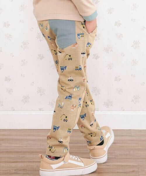 SLAP SLIP / スラップ スリップ チノ・ワークパンツ | 【お揃い】チェックくるま総柄ロングパンツ(80~130cm) | 詳細16
