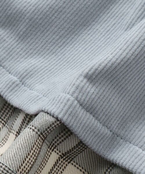 SLAP SLIP / スラップ スリップ ミニ・ひざ丈スカート | コーデュロイ×チェックレイヤードスカパン(90~130cm) | 詳細11