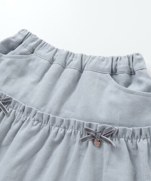 SLAP SLIP / スラップ スリップ ミニ・ひざ丈スカート | コーデュロイ×チェックレイヤードスカパン(90~130cm) | 詳細5