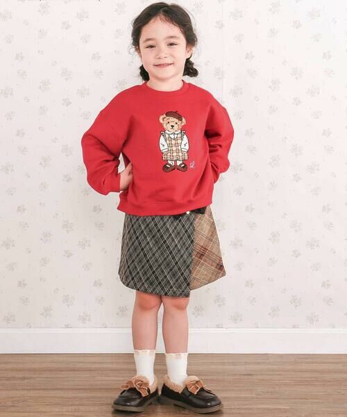 SLAP SLIP / スラップ スリップ ショート・ハーフ・半端丈パンツ | 【お揃い】リボン付きチェックフラップスカパン(90~130cm) | 詳細3