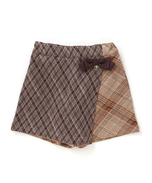 SLAP SLIP / スラップ スリップ ショート・ハーフ・半端丈パンツ | 【お揃い】リボン付きチェックフラップスカパン(90~130cm) | 詳細4
