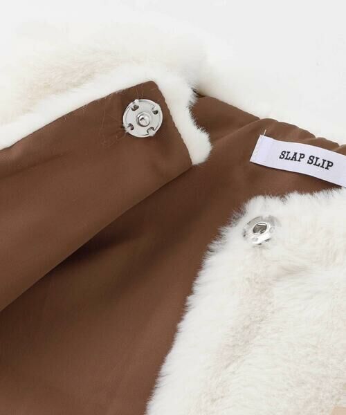 SLAP SLIP / スラップ スリップ ベスト | リボン付きワンスナップボアファーベスト(80~130cm) | 詳細9