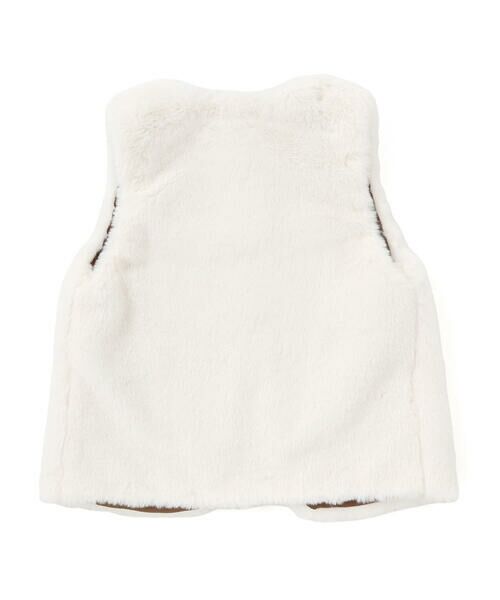 SLAP SLIP / スラップ スリップ ベスト | リボン付きワンスナップボアファーベスト(80~130cm) | 詳細3