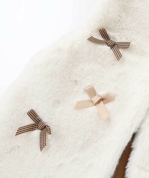 SLAP SLIP / スラップ スリップ ベスト | リボン付きワンスナップボアファーベスト(80~130cm) | 詳細5