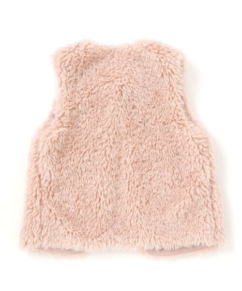 SLAP SLIP / スラップ スリップ ベスト | リボン付きワンスナップボアファーベスト(80~130cm) | 詳細14