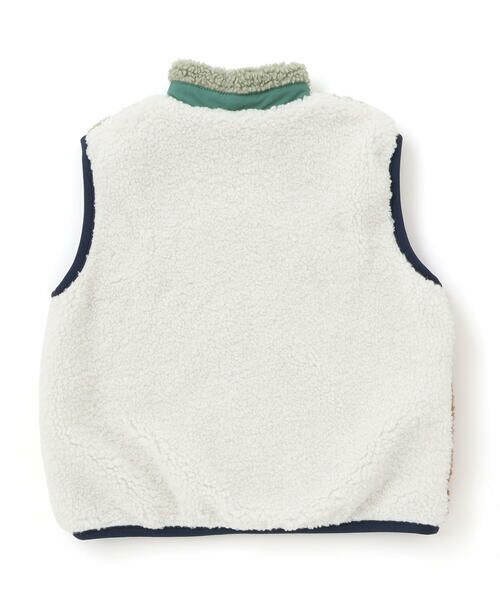 SLAP SLIP / スラップ スリップ ベスト | 胸刺しゅうバイカラーリバーシブルボアベスト(80~130cm) | 詳細12