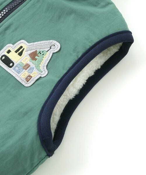 SLAP SLIP / スラップ スリップ ベスト | 胸刺しゅうバイカラーリバーシブルボアベスト(80~130cm) | 詳細17