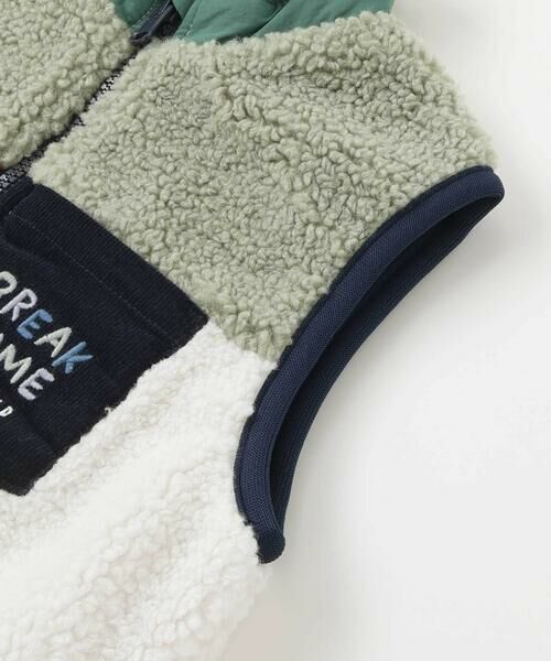 SLAP SLIP / スラップ スリップ ベスト | 胸刺しゅうバイカラーリバーシブルボアベスト(80~130cm) | 詳細21