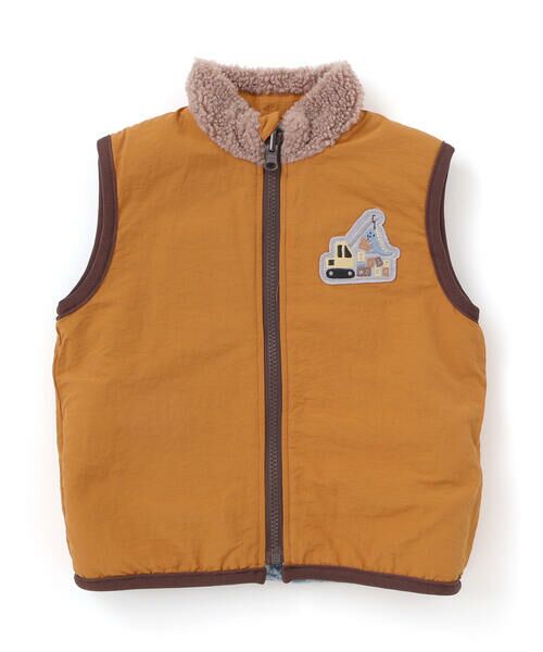 SLAP SLIP / スラップ スリップ ベスト | 胸刺しゅうバイカラーリバーシブルボアベスト(80~130cm) | 詳細27