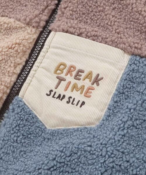 SLAP SLIP / スラップ スリップ ベスト | 胸刺しゅうバイカラーリバーシブルボアベスト(80~130cm) | 詳細30