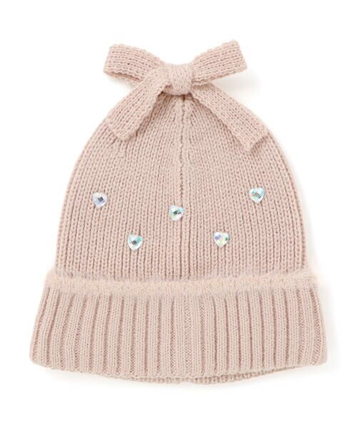 SLAP SLIP / スラップ スリップ ニットキャップ | ハートビジューリボンニット帽(48~55cm) | 詳細5