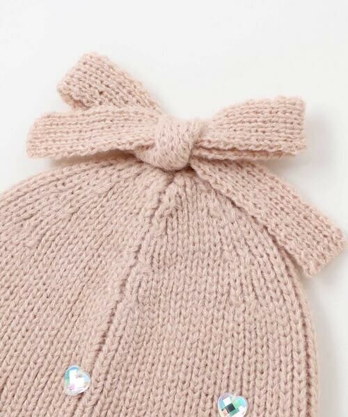 SLAP SLIP / スラップ スリップ ニットキャップ | ハートビジューリボンニット帽(48~55cm) | 詳細7