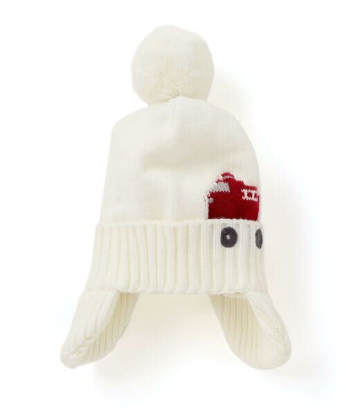 SLAP SLIP / スラップ スリップ ニットキャップ | 消防車恐竜耳当て付きニット帽(48~55cm) | 詳細3