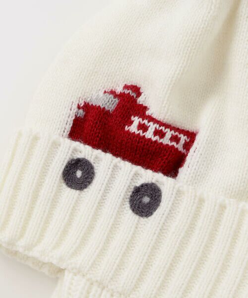 SLAP SLIP / スラップ スリップ ニットキャップ | 消防車恐竜耳当て付きニット帽(48~55cm) | 詳細4