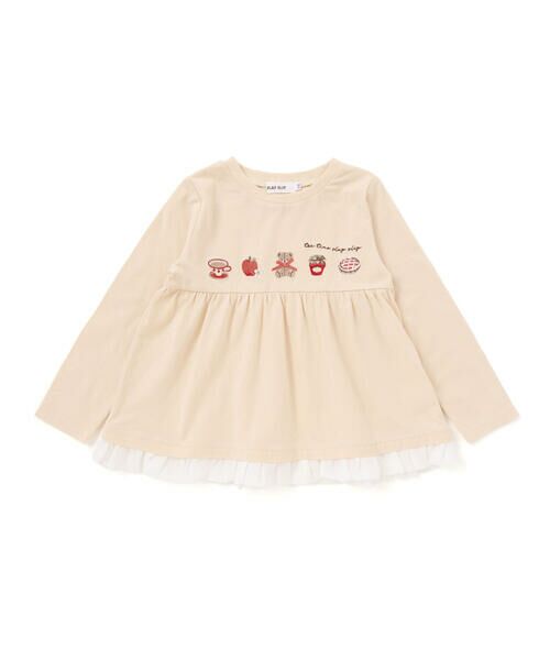 SLAP SLIP / スラップ スリップ Tシャツ | 裾シフォンアニマルクマウサギネコスイーツモチーフTシャツ(80~130cm) | 詳細1