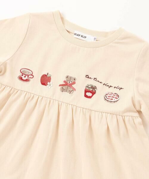 SLAP SLIP / スラップ スリップ Tシャツ | 裾シフォンアニマルクマウサギネコスイーツモチーフTシャツ(80~130cm) | 詳細3