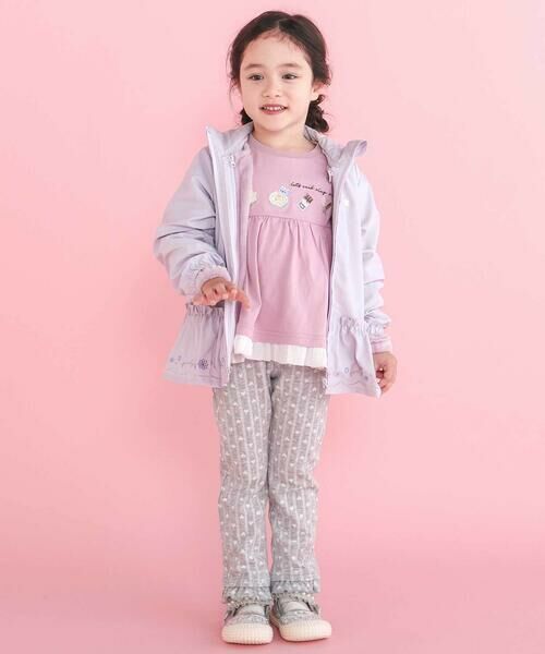 SLAP SLIP / スラップ スリップ Tシャツ | 裾シフォンアニマルクマウサギネコスイーツモチーフTシャツ(80~130cm) | 詳細7