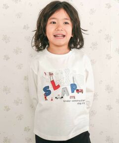 SLAP SLIP / スラップ スリップ Tシャツ | はたらくくるま恐竜みなとまち刺しゅう発砲プリントTシャツ