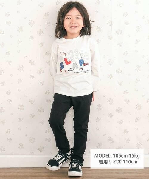 SLAP SLIP / スラップ スリップ Tシャツ | はたらくくるま恐竜みなとまち刺しゅう発砲プリントTシャツ | 詳細1