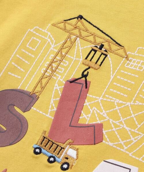 SLAP SLIP / スラップ スリップ Tシャツ | はたらくくるま恐竜みなとまち刺しゅう発砲プリントTシャツ | 詳細9