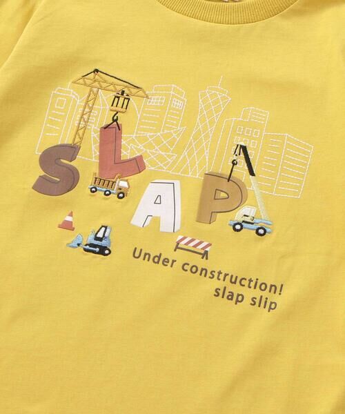 SLAP SLIP / スラップ スリップ Tシャツ | はたらくくるま恐竜みなとまち刺しゅう発砲プリントTシャツ | 詳細8