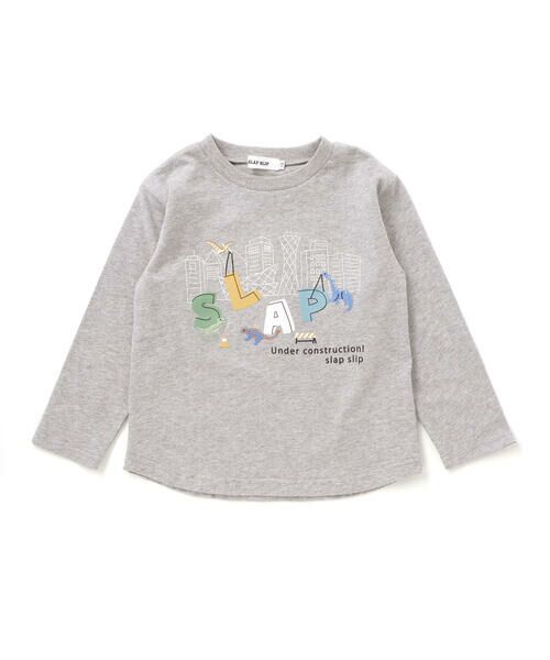 SLAP SLIP / スラップ スリップ Tシャツ | はたらくくるま恐竜みなとまち刺しゅう発砲プリントTシャツ | 詳細14