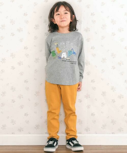 SLAP SLIP / スラップ スリップ Tシャツ | はたらくくるま恐竜みなとまち刺しゅう発砲プリントTシャツ | 詳細13